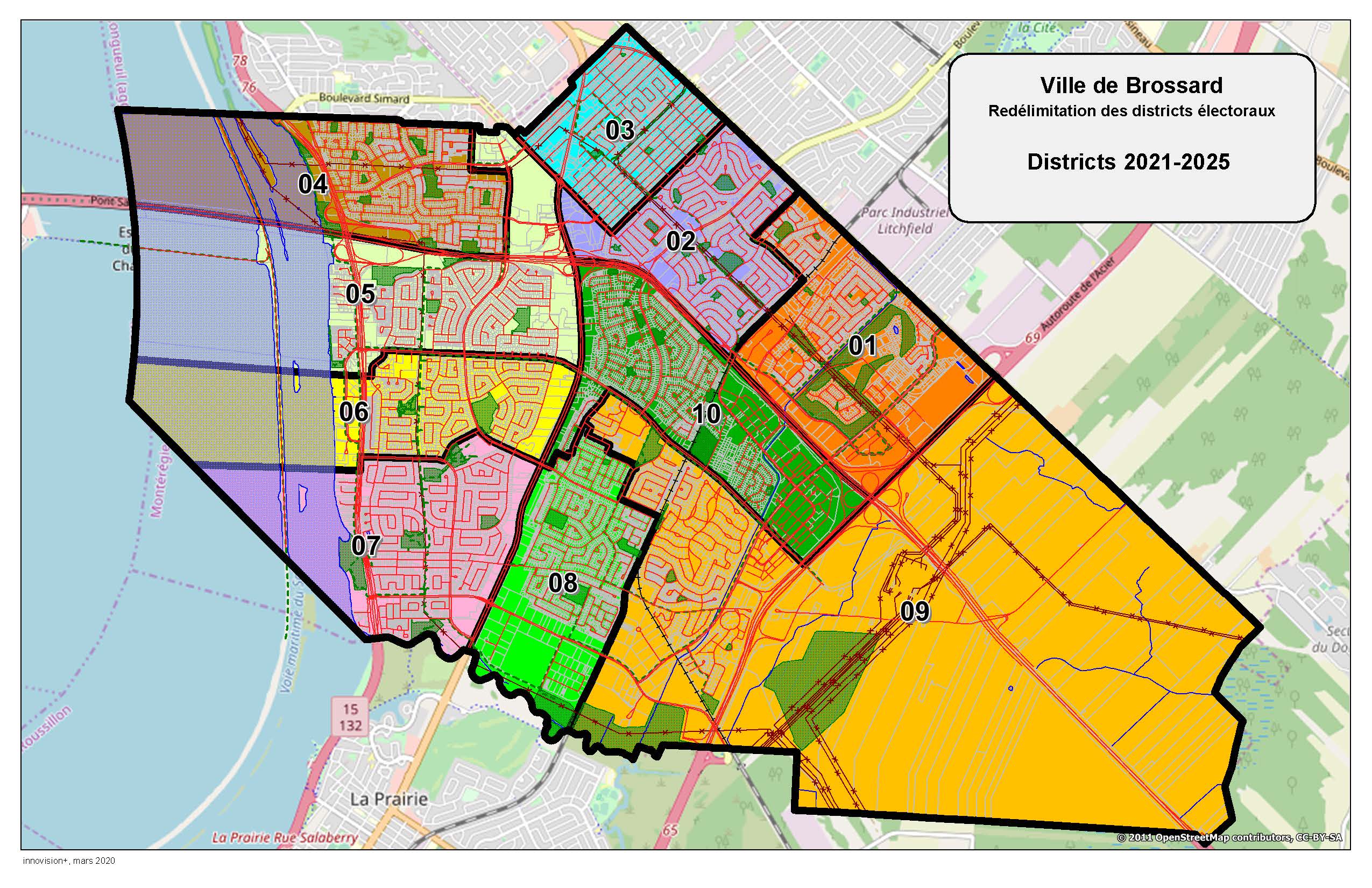 Districts électoraux - Description - Ville De Brossard | Site Officiel